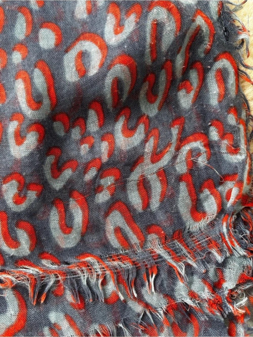 Louis Vuitton x Stephen Sprouse Leopard Stole, Navy and Red - Picture 5 of 9